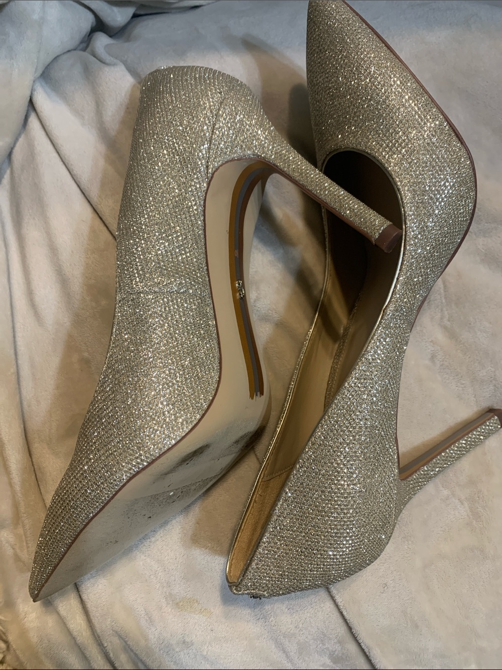 Sam Edelman Hazel Women’s Heels Lt Gold Mesh size 10M